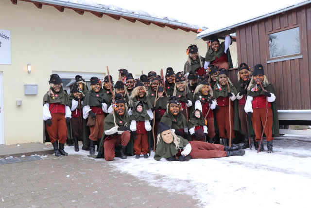Die Jäkles-Kropfer-Maske der Narrenfreunde Bergfelden